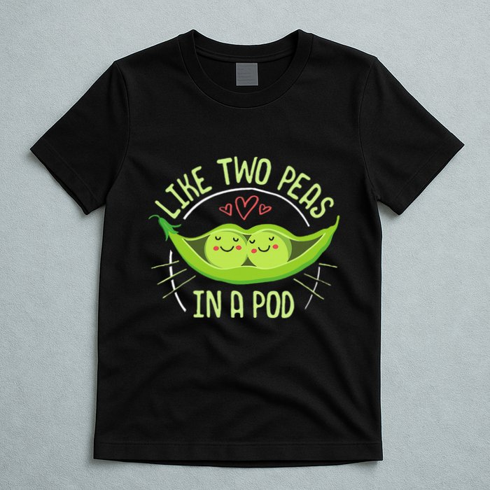 Cute Pea Pod Like Two Peas In A Pod Idiom T-Shirt