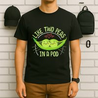 Cute Pea Pod Like Two Peas In A Pod Idiom T-Shirt