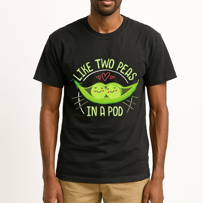 Cute Pea Pod Like Two Peas In A Pod Idiom Tall T-Shirt