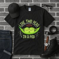 Cute Pea Pod Like Two Peas In A Pod Idiom Tall T-Shirt