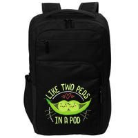 Cute Pea Pod Like Two Peas In A Pod Idiom Impact Tech Backpack