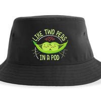 Cute Pea Pod Like Two Peas In A Pod Idiom Sustainable Bucket Hat