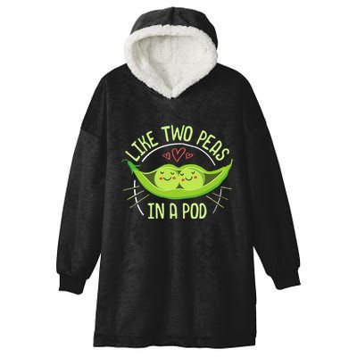 Cute Pea Pod Like Two Peas In A Pod Idiom Hooded Wearable Blanket
