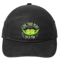 Cute Pea Pod Like Two Peas In A Pod Idiom 7-Panel Snapback Hat