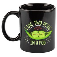 Cute Pea Pod Like Two Peas In A Pod Idiom 11oz C Handle Ceramic Mug