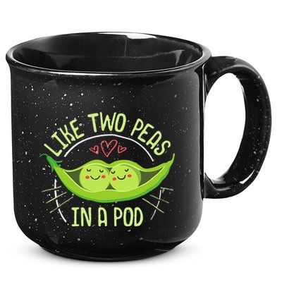 Cute Pea Pod Like Two Peas In A Pod Idiom 15oz Campfire Ceramic Mug