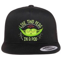 Cute Pea Pod Like Two Peas In A Pod Idiom Flatbill Hat