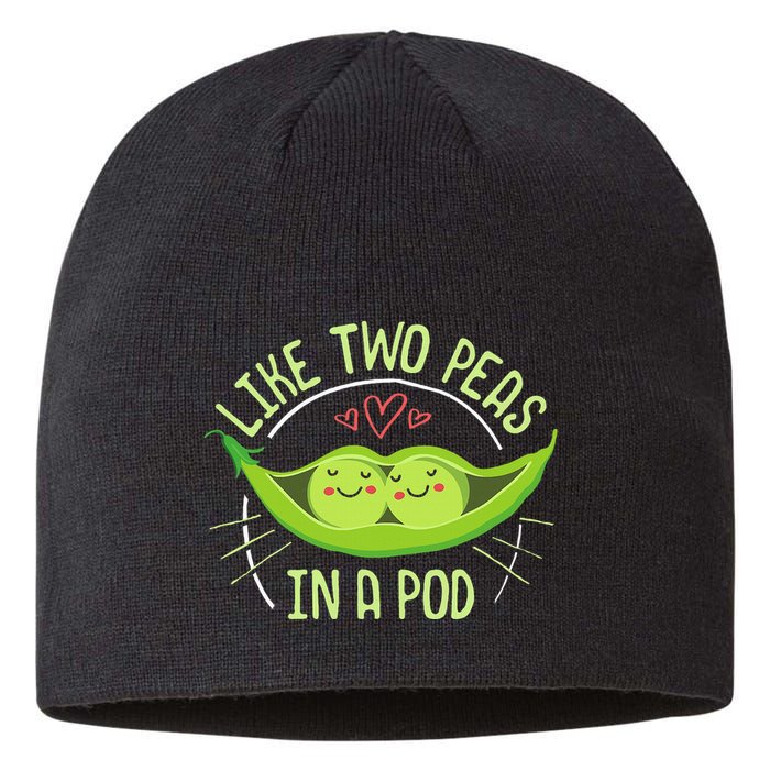 Cute Pea Pod Like Two Peas In A Pod Idiom Sustainable Beanie