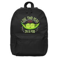 Cute Pea Pod Like Two Peas In A Pod Idiom 16 in Basic Backpack