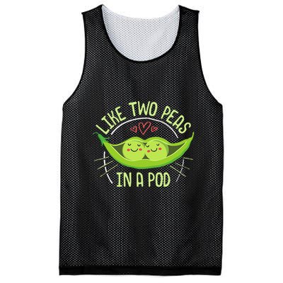 Cute Pea Pod Like Two Peas In A Pod Idiom Mesh Reversible Basketball Jersey Tank