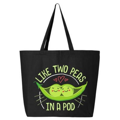Cute Pea Pod Like Two Peas In A Pod Idiom 25L Jumbo Tote