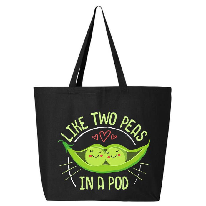 Cute Pea Pod Like Two Peas In A Pod Idiom 25L Jumbo Tote