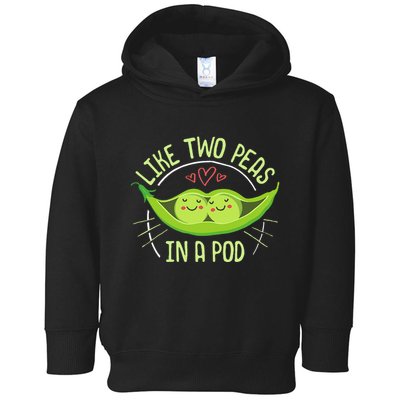 Cute Pea Pod Like Two Peas In A Pod Idiom Toddler Hoodie