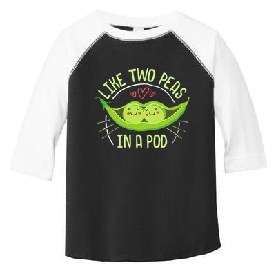 Cute Pea Pod Like Two Peas In A Pod Idiom Toddler Fine Jersey T-Shirt