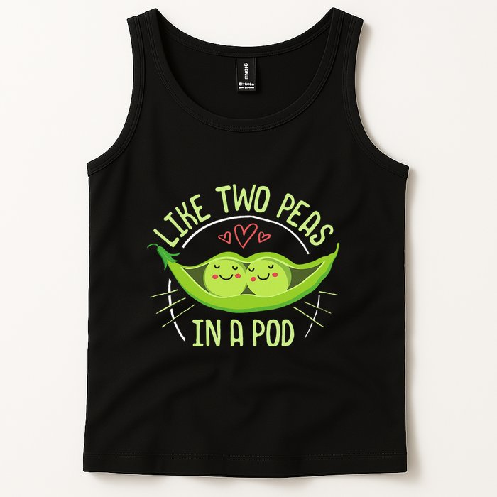 Cute Pea Pod Like Two Peas In A Pod Idiom Tank Top