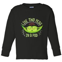 Cute Pea Pod Like Two Peas In A Pod Idiom Toddler Long Sleeve Shirt