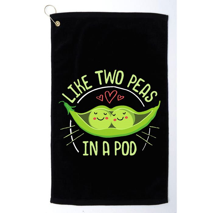 Cute Pea Pod Like Two Peas In A Pod Idiom Golf Towel
