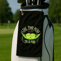 Cute Pea Pod Like Two Peas In A Pod Idiom Golf Towel