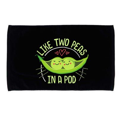 Cute Pea Pod Like Two Peas In A Pod Idiom Microfiber Hand Towel