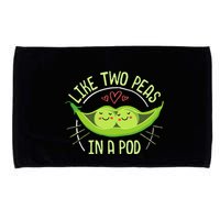 Cute Pea Pod Like Two Peas In A Pod Idiom Microfiber Hand Towel