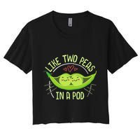 Cute Pea Pod Like Two Peas In A Pod Idiom Crop Top