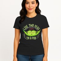 Cute Pea Pod Like Two Peas In A Pod Idiom Womens T-Shirt