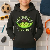 Cute Pea Pod Like Two Peas In A Pod Idiom Kids Hoodie