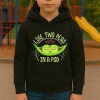 Cute Pea Pod Like Two Peas In A Pod Idiom Kids Hoodie