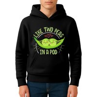 Cute Pea Pod Like Two Peas In A Pod Idiom Kids Hoodie