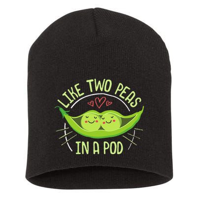Cute Pea Pod Like Two Peas In A Pod Idiom Short Acrylic Beanie