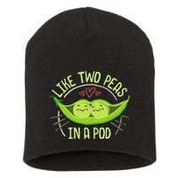 Cute Pea Pod Like Two Peas In A Pod Idiom Short Acrylic Beanie