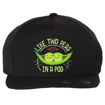 Cute Pea Pod Like Two Peas In A Pod Idiom Wool Snapback Cap