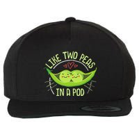 Cute Pea Pod Like Two Peas In A Pod Idiom Wool Snapback Cap