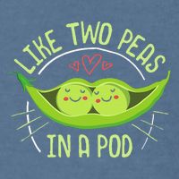 Cute Pea Pod Like Two Peas In A Pod Idiom Garment-Dyed Sweatshirt