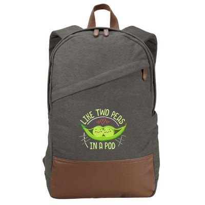 Cute Pea Pod Like Two Peas In A Pod Idiom Cotton Canvas Backpack