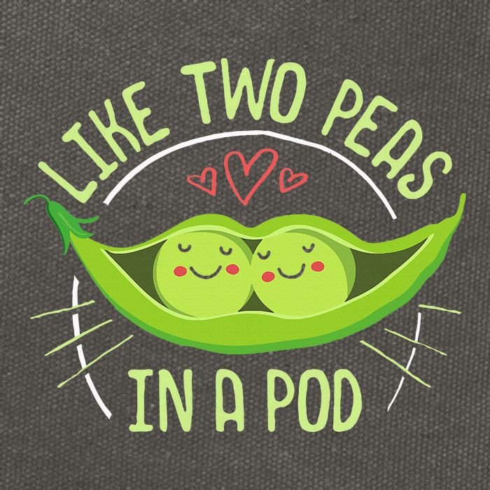 Cute Pea Pod Like Two Peas In A Pod Idiom Cotton Canvas Backpack
