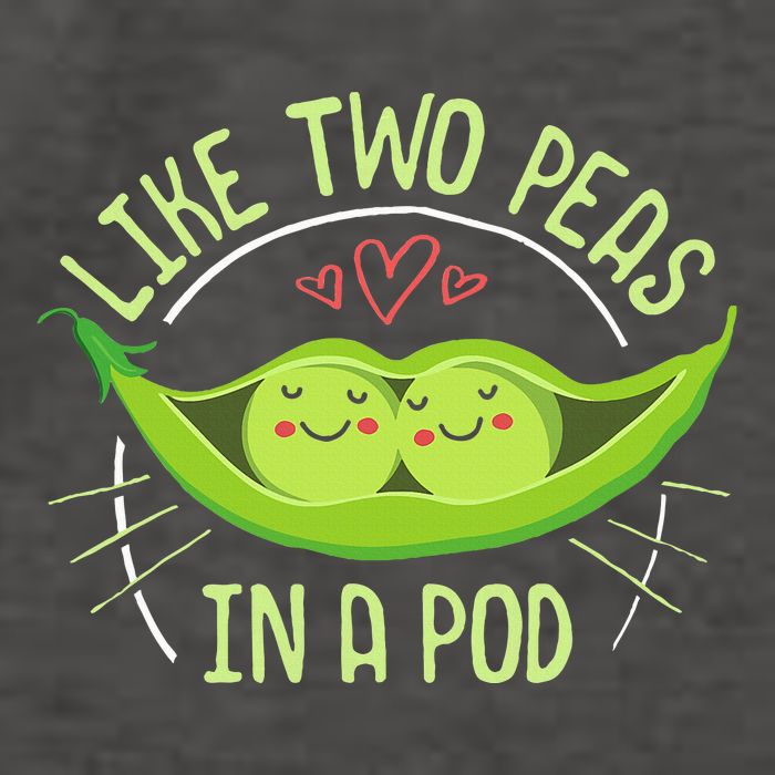 Cute Pea Pod Like Two Peas In A Pod Idiom Vector Backpack