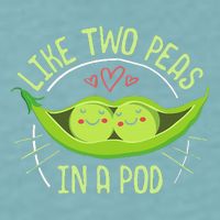 Cute Pea Pod Like Two Peas In A Pod Idiom Sueded Cloud Jersey T-Shirt