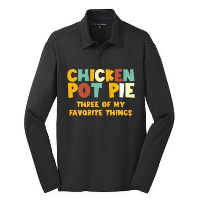 Chicken Pot Pie Three Of My Favorite Things Silk Touch Performance Long Sleeve Polo