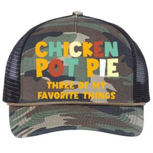 Chicken Pot Pie Three Of My Favorite Things Retro Rope Trucker Hat Cap