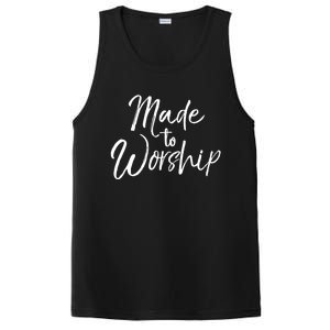 Christian Praise Quote Worship Leader Gift Made To Worship Gift PosiCharge Competitor Tank