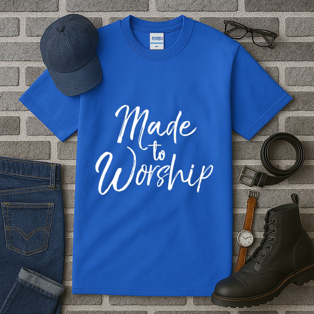 Christian Praise Quote Worship Leader Gift Made To Worship Gift Tall T-Shirt