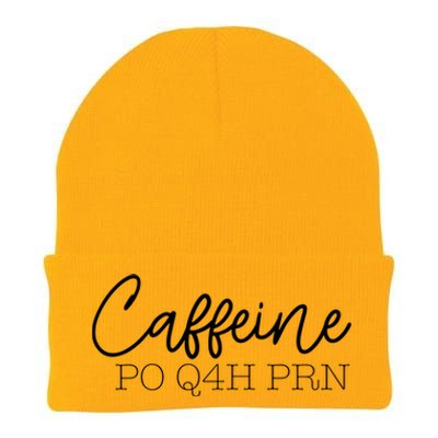 Caffeine Po Q4h Prn Funny Doctor Nurse Prescription Meme Gift Knit Cap Winter Beanie