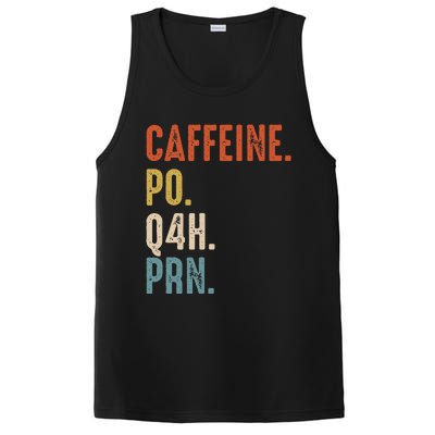 Caffeine Po Q4h Prn Vintage Nurse PosiCharge Competitor Tank