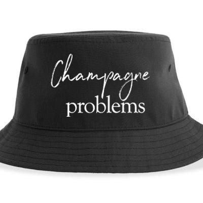 Champagne Problems Quote Sustainable Bucket Hat