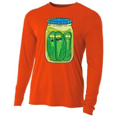 Cool Pickle Rick Jar Rick & Morty Funny Gift Cooling Performance Long Sleeve Crew