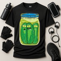 Cool Pickle Rick Jar Rick & Morty Funny Gift Cooling Performance Crew T-Shirt