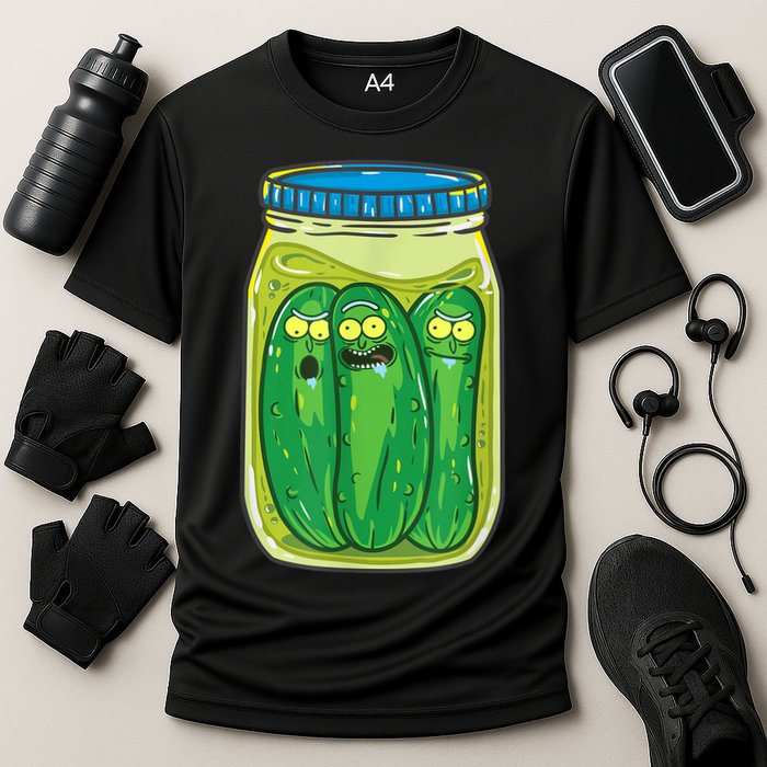 Cool Pickle Rick Jar Rick & Morty Funny Gift Cooling Performance Crew T-Shirt