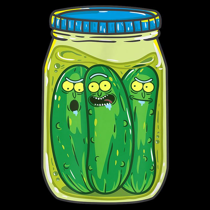 Cool Pickle Rick Jar Rick & Morty Funny Gift Drawstring Bag