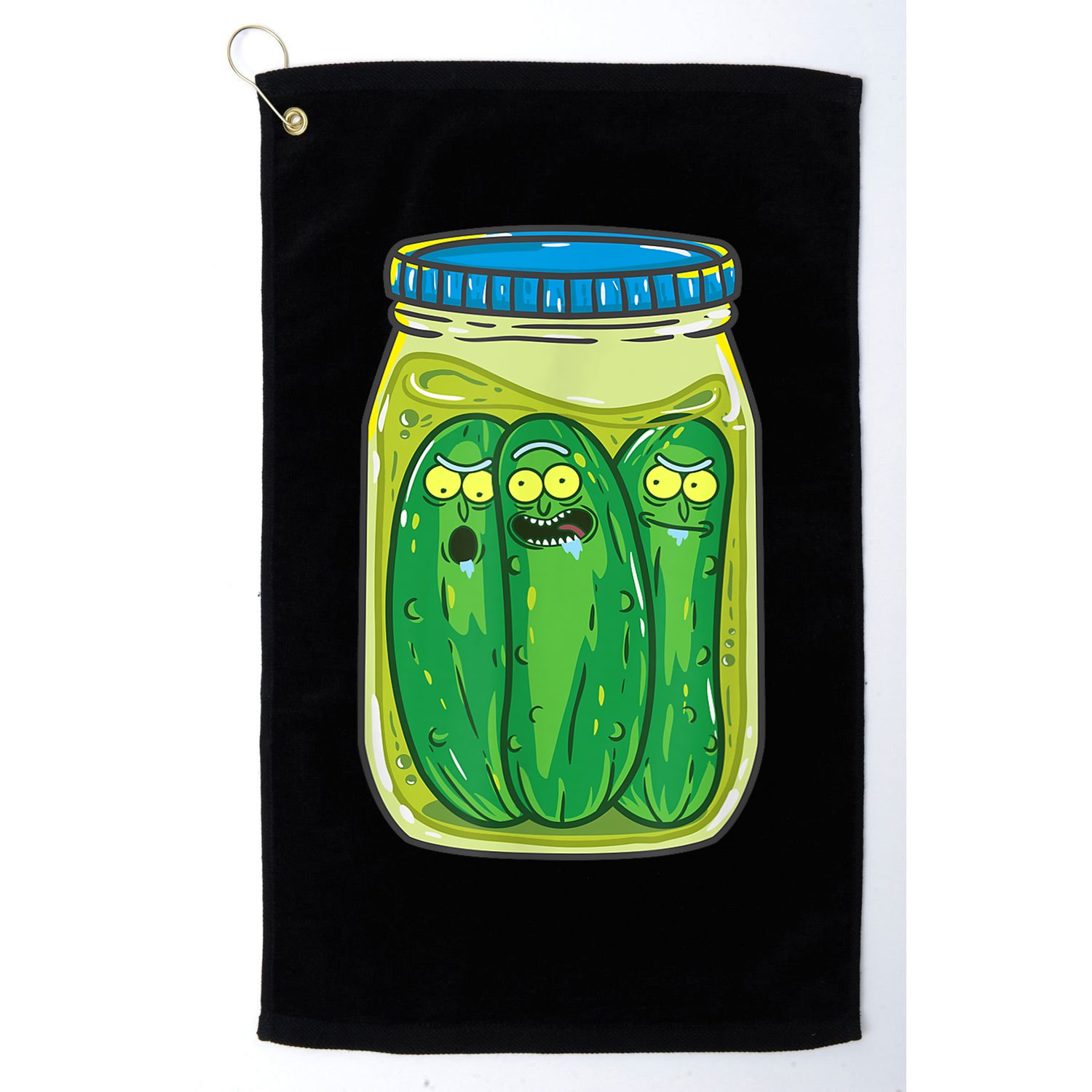 Cool Pickle Rick Jar Rick & Morty Funny Gift Golf Towel
